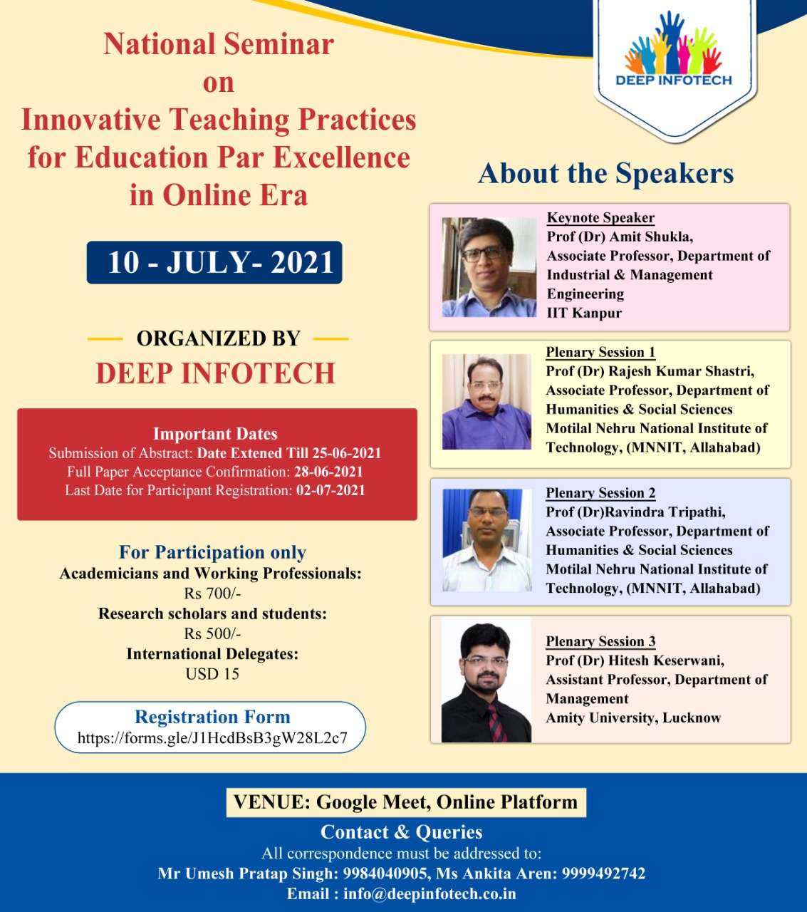 National Seminar on Innovative Teaching Practices for Education Par Excellence in Online Era